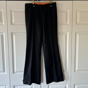 Tory Burch Black Wool Tailored Bootcut Pants Size 10